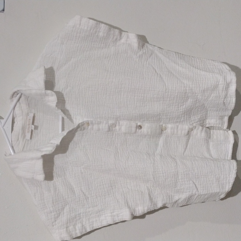 Olivaceous Sleeveless Button Up Shirt  Size S